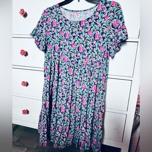 Lilly Pulitzer Vibrant Floral Pattern Dress